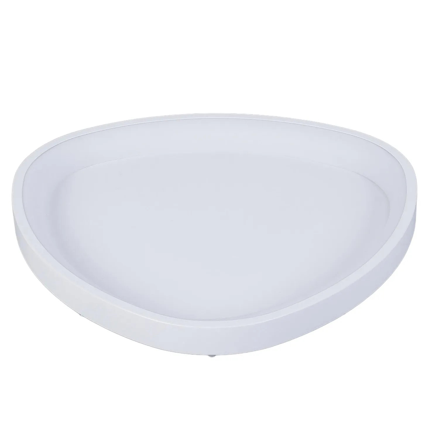 Garosa plafonnier LED triangulaire ovale 42 cm blanc