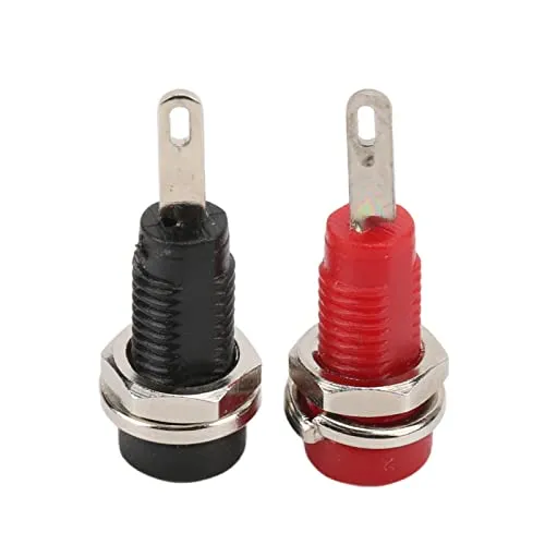 Garosa Douille banane 2 mm pour panneau, lot de 10 rouge et noir