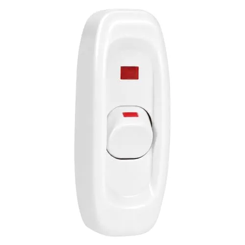 Garosa interrupteur de lampe avec voyant noir et blanc 250 V 10 A