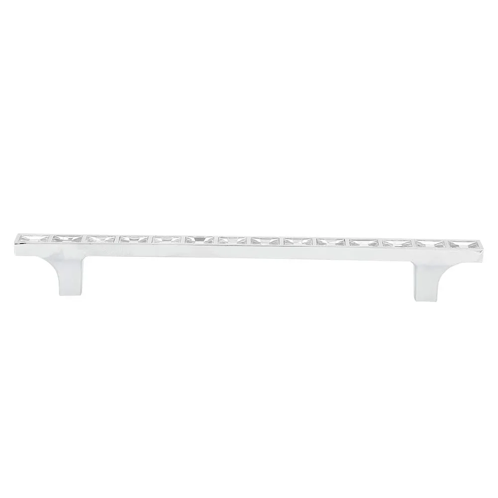 Garosa Poignée meuble cristal noir entraxe 128 mm