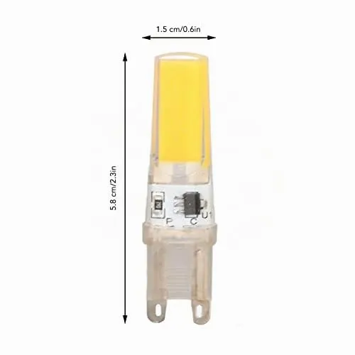Garosa ampoule LED G9 9 W 3000 K blanc chaud, lot de 6