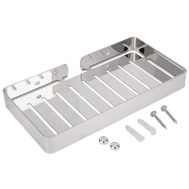 Garosa étagère de salle de bain porte-savon murale argentée 23 cm, acier inoxydable 304
