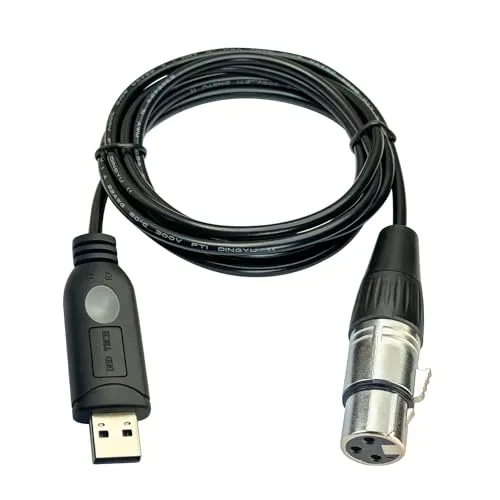 DSD TECH SH-AU20A câble USB vers XLR 1,8 m pour micro dynamique