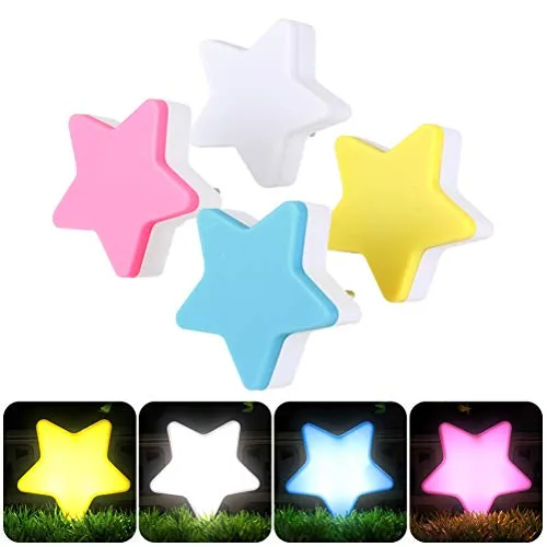 Garosa veilleuse LED étoile capteur 0,1 W rose