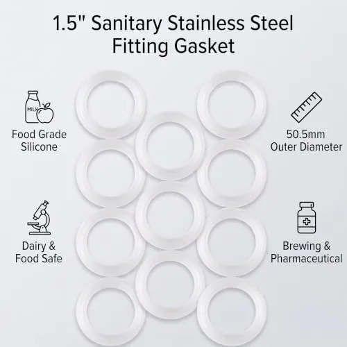 Garosa joint Tri-Clamp 1,5″ 10 pièces silicone alimentaire