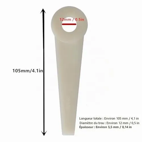 Garosa 4111-007-1001 lames de coupe-bordure 24 pièces PA66