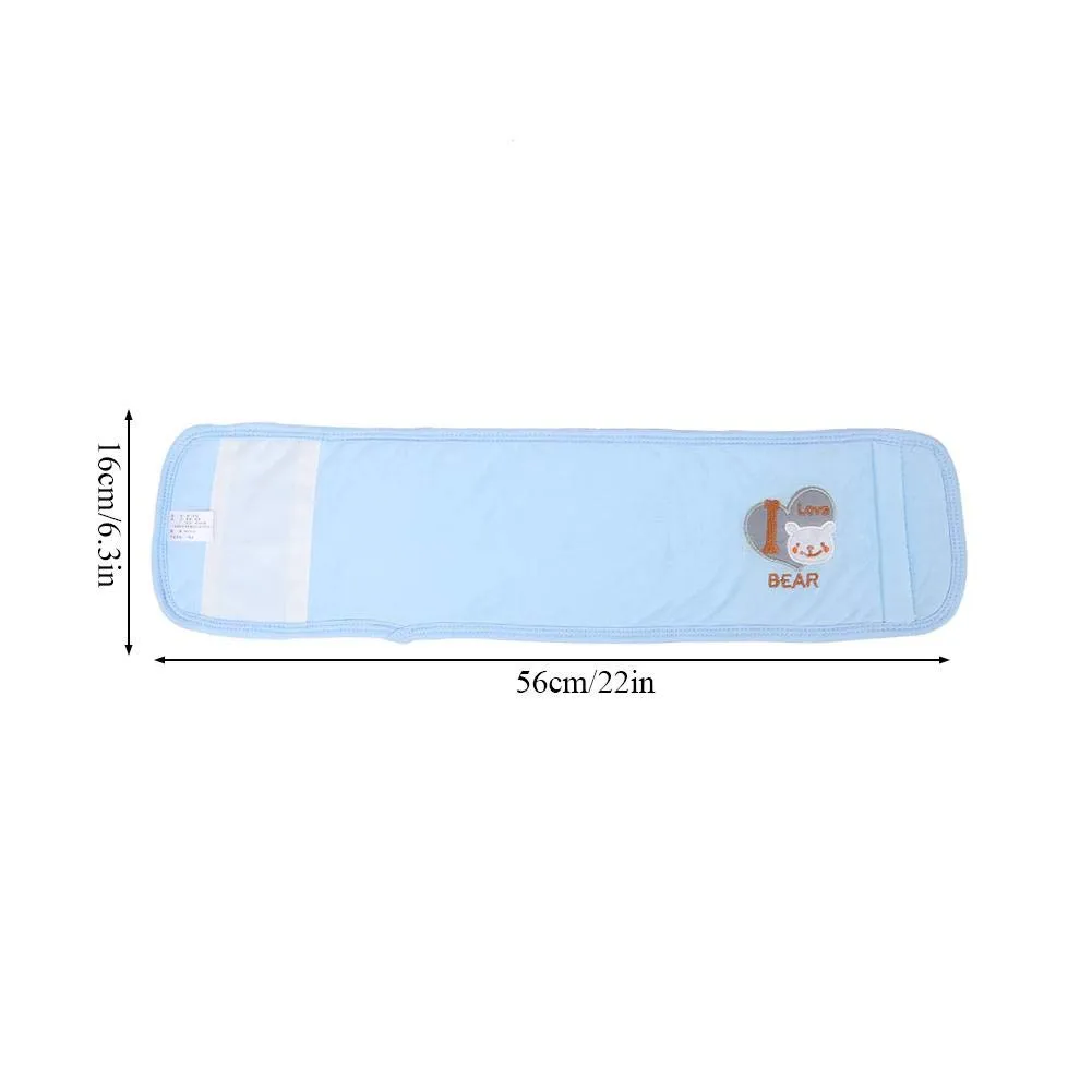 Garosa ceinture de ventre bébé en coton bleu 56 × 16 cm