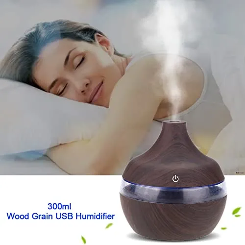 Garosa humidificateur ultrasonique 300 ml à brume froide, 7 LED