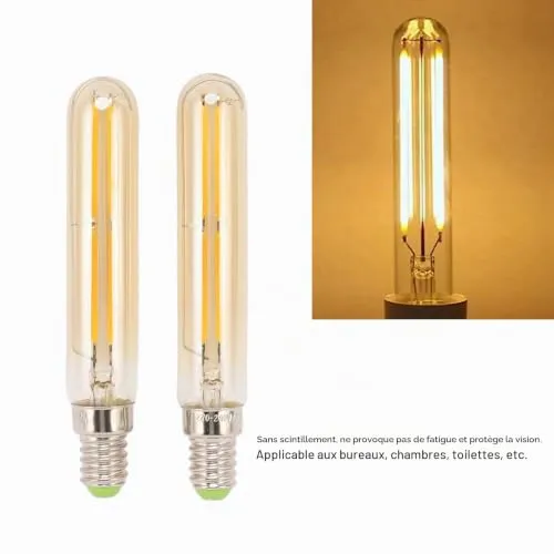 Garosa T20 × 120 ampoule LED E14 4 W 2300 K dorée, lot de 2