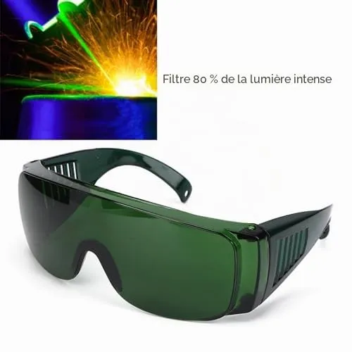 Garosa lunettes de protection laser filtre 405–1064 nm vertes