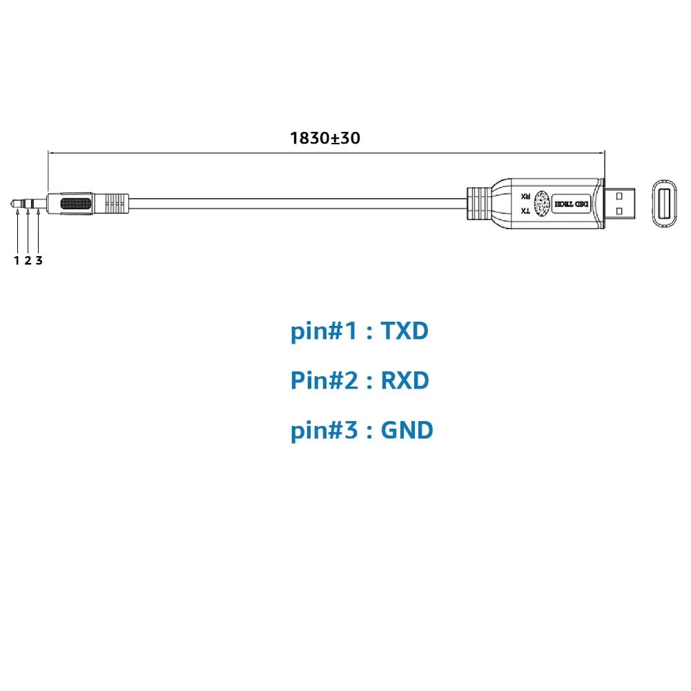 DSD TECH TTL Series câble USB TTL 3,3 V jack 3,5 mm 1,8 m