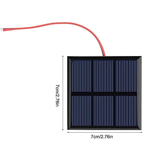 Garosa panneau solaire 0,7 W 1,5 V avec fils, silicium polycristallin