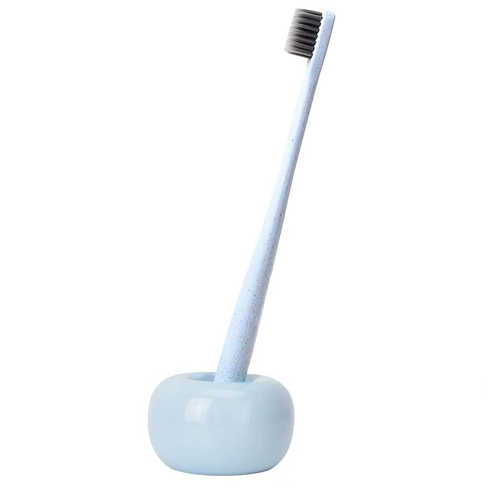 Garosa Porte-brosse à dents donut en céramique bleu