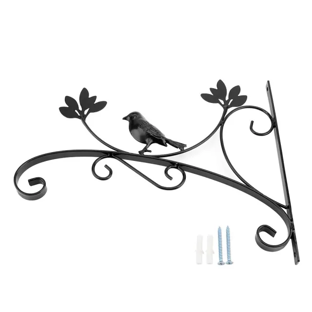 Garosa support mural en fer pour plantes motif oiseau
