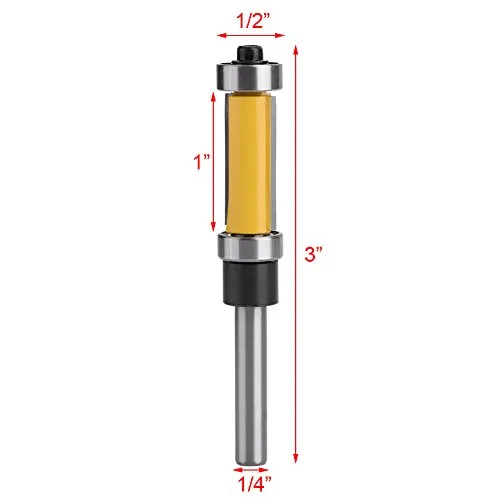 Garosa fraise de défonceuse 1/4″ roulements haut bas 76,2 mm