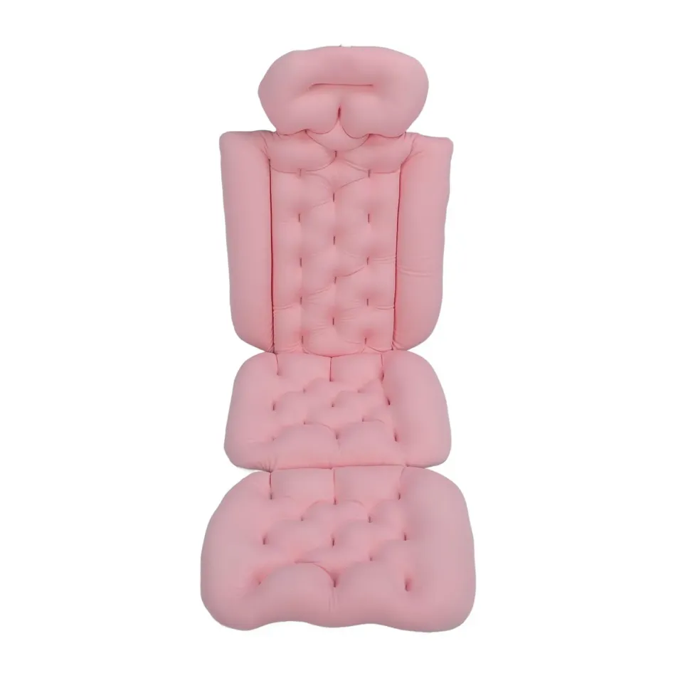 Garosa oreiller de bain complet 122 cm noir antidérapant