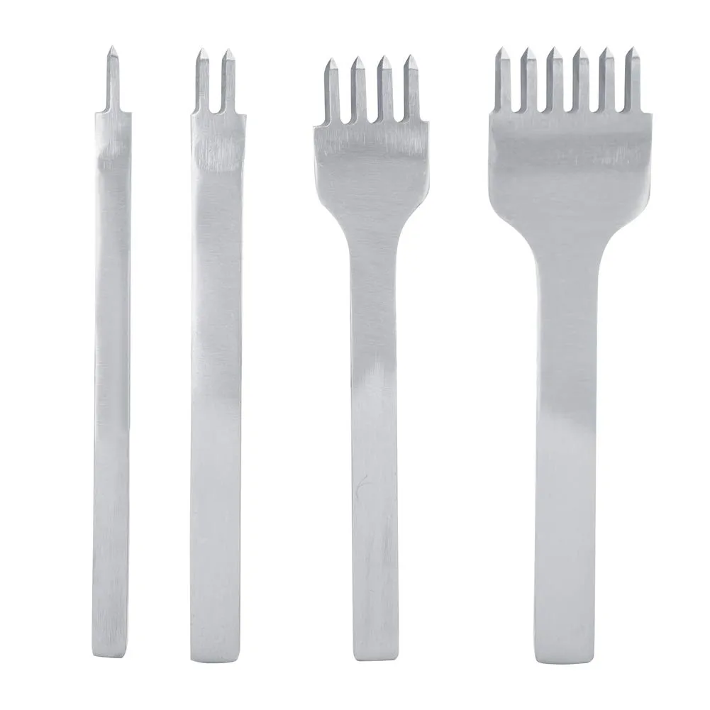 Garosa kit poinçon cuir 4 pièces 3 mm acier