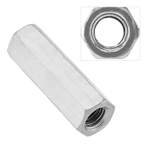 Garosa écrou hexagonal long M12 × 50 mm en zinc, lot de 5