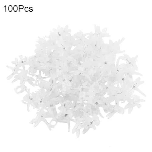 Garosa pince d’orchidée 3,5 × 3,5 cm transparente, lot de 100