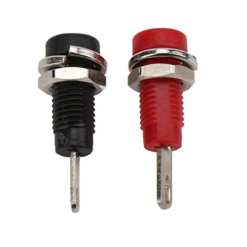 Garosa Douille banane 2 mm pour panneau, lot de 10 rouge et noir