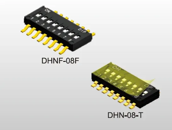 Diptronics DHN(F) DHN-08F-T-V commutateur DIP CMS 8 positions