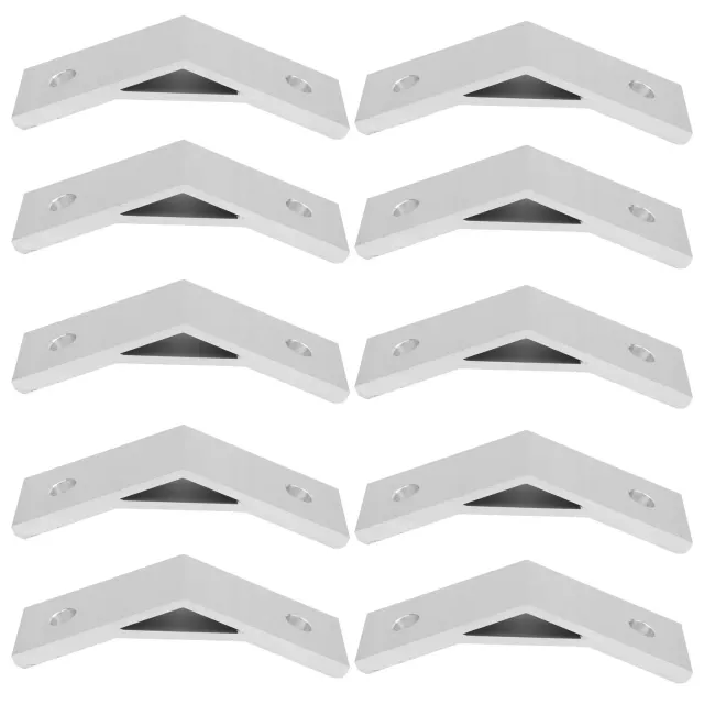 Garosa équerre 4040 à 135° pour profilé aluminium, lot de 10, argent