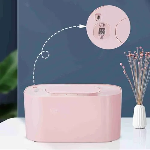 Garosa chauffe-lingettes bébé rose LED 60°C USB