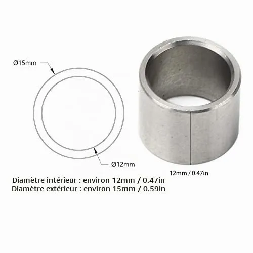 Garosa entretoises acier inoxydable 15×12×12 mm, lot de 10