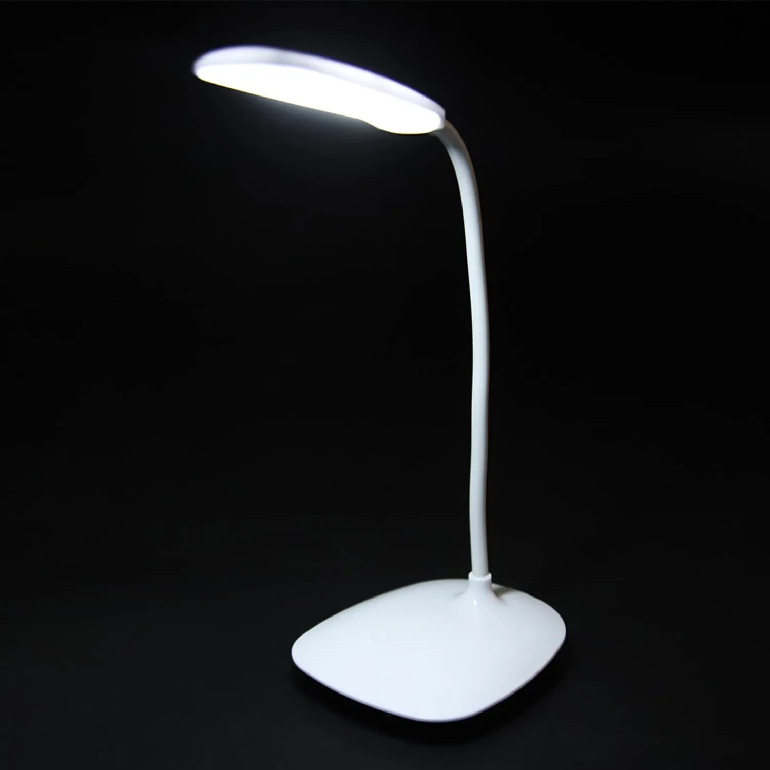 Garosa lampe de bureau LED col de cygne USB rechargeable tactile blanche