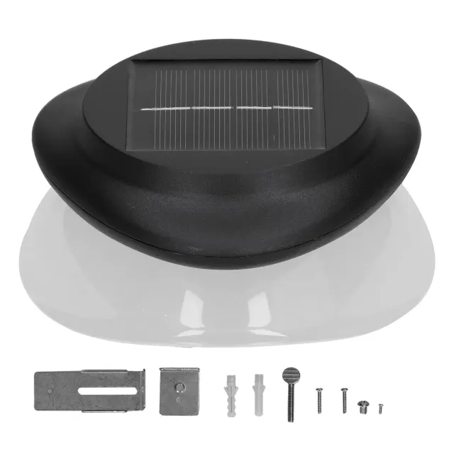 Garosa lampe solaire de clôture 9 LED 6500 K blanc froid