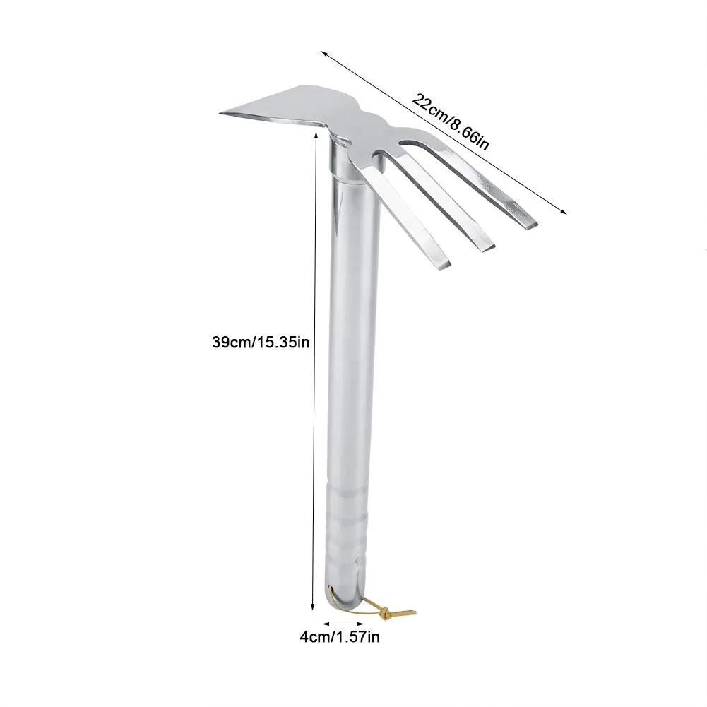 Garosa Houe râteau 2 en 1 acier jardin 39 cm