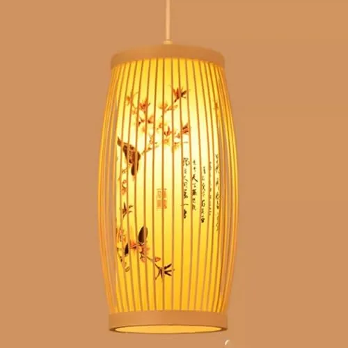 Garosa suspension bambou abat-jour rotin tressé naturel zen