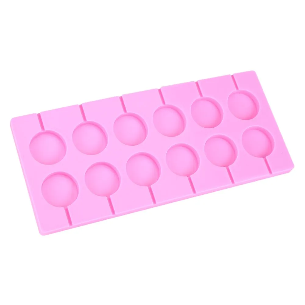 Garosa moule à sucettes rondes en silicone 12 cavités avec 12 bâtonnets