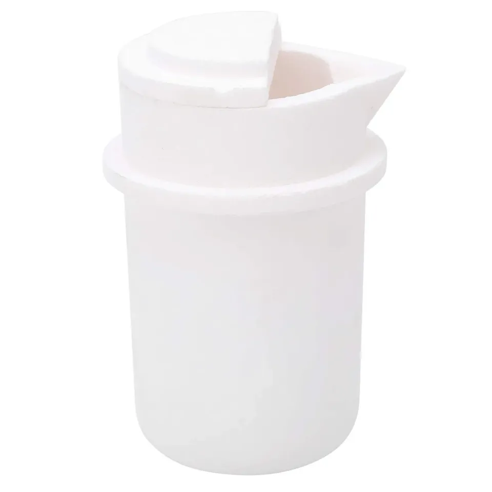 Garosa creuset en quartz fondu 1 kg avec couvercle haute température
