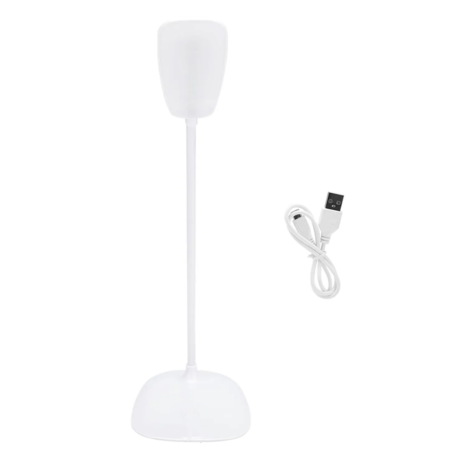 Garosa lampe de bureau LED col de cygne USB rechargeable tactile blanche