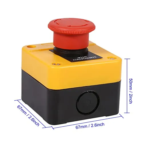 Garosa bouton d’arrêt d’urgence DPST 1 NO 1 NC rouge