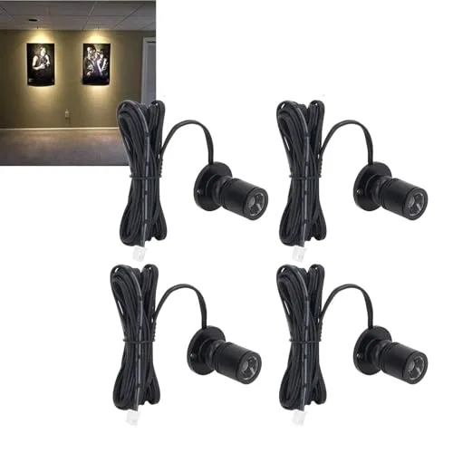Garosa mini projecteurs LED USB 5 V noirs 4 pièces dimmables