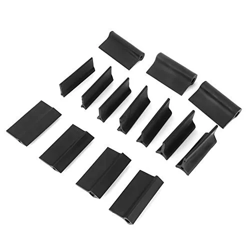 Garosa Bloc de ponçage flexible 14 pièces caoutchouc noir