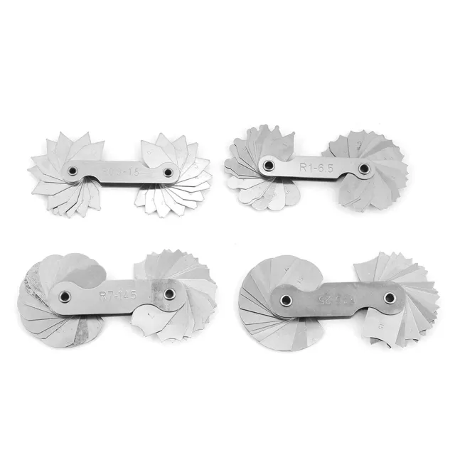 Garosa Jauge de rayon 4 pièces en acier inoxydable R0,3 à R25