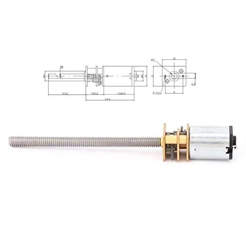 Garosa N20 moteur réducteur M4x55mm 200RPM 12V