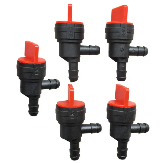 Garosa robinet d’arrêt carburant 90° 1/4 po lot de 5 en plastique
