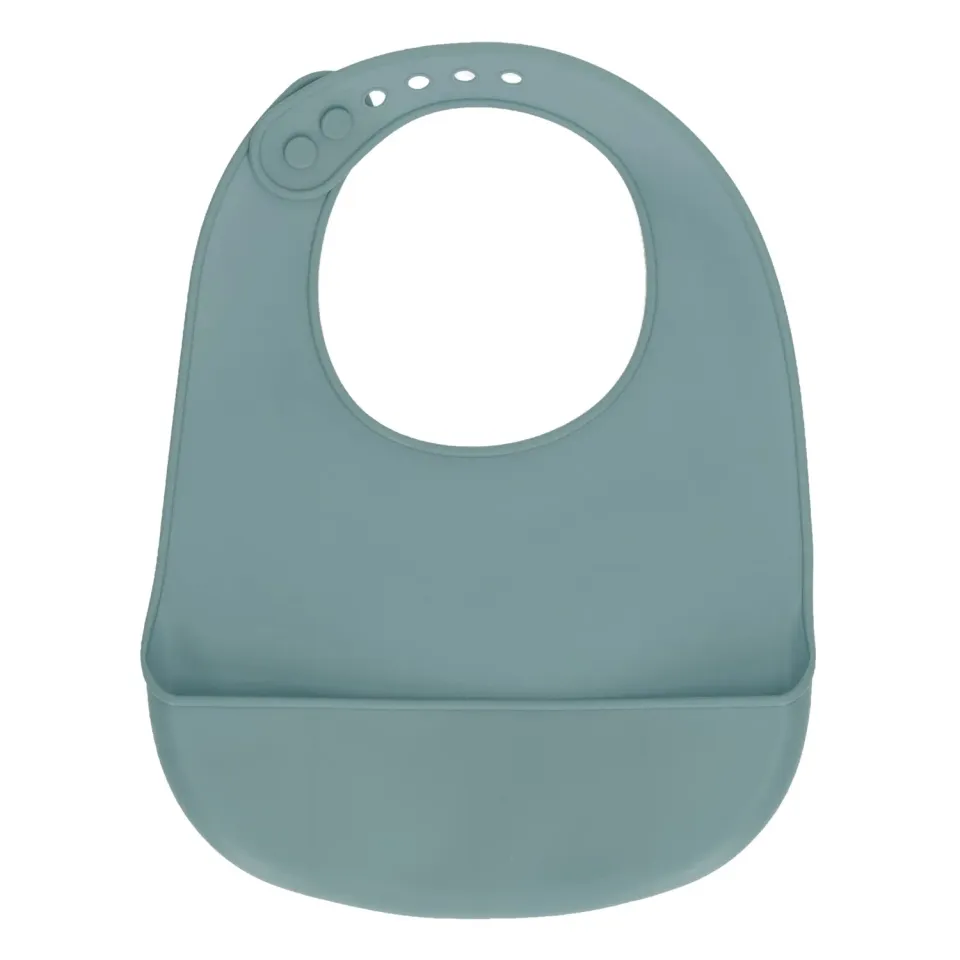 Garosa bavoir silicone vert bébé poche réglable