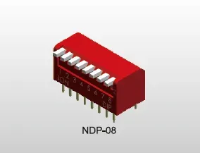 Diptronics DP DPL-04-V commutateur DIP 4 positions pas 2,54 mm