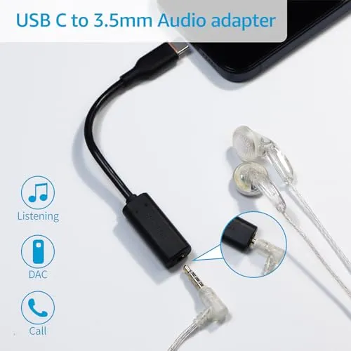 DSD TECH SH-AU05A adaptateur USB-C jack 3,5 mm 24 bits/96 kHz