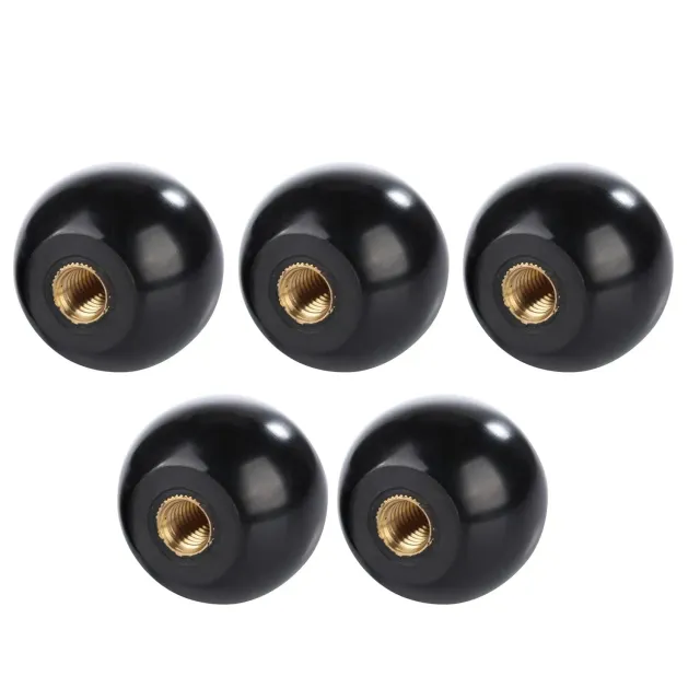 Garosa boule de bakélite M8 × 32 mm pommeau de levier noire, lot de 5