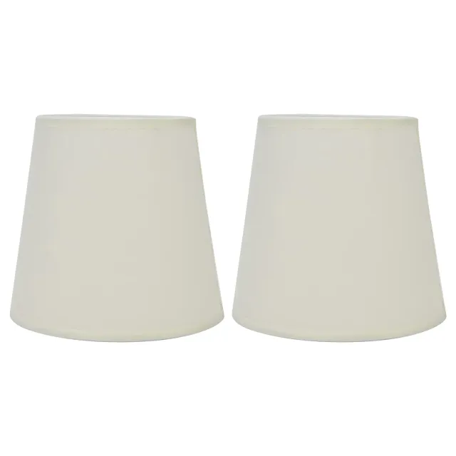 Garosa PX17 abat-jour tissu E14 beige lot de 2 diffuseur doux