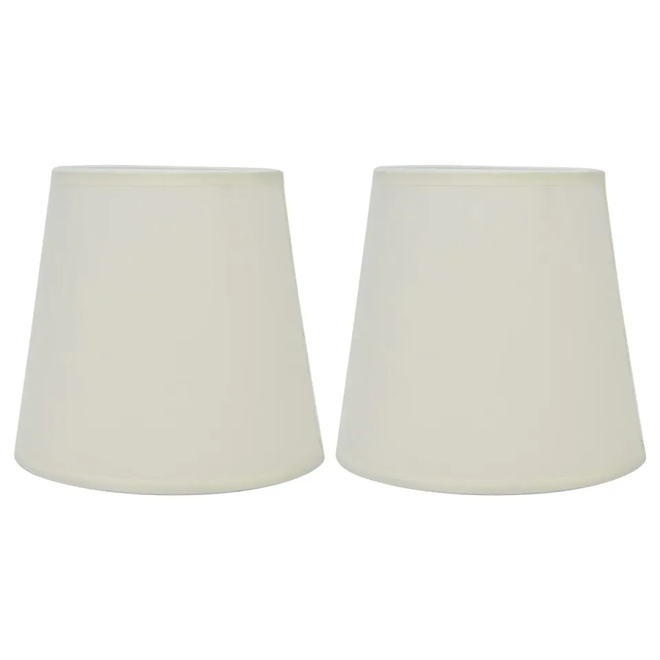 Garosa PX17 abat-jour tissu E14 beige lot de 2 diffuseur doux