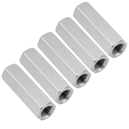 Garosa écrou hexagonal long M12 × 50 mm en zinc, lot de 5