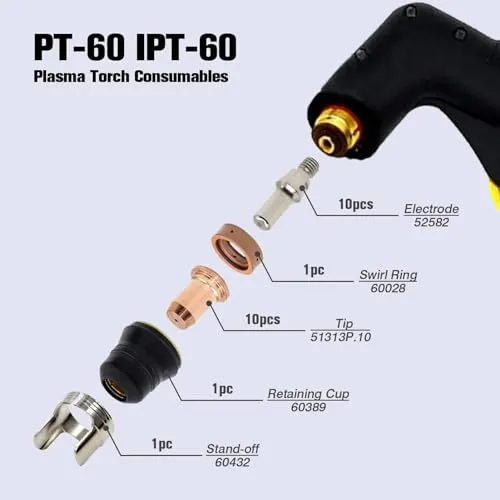 Garosa kit consommables de découpe plasma 24 pièces IPT-60 PT-60