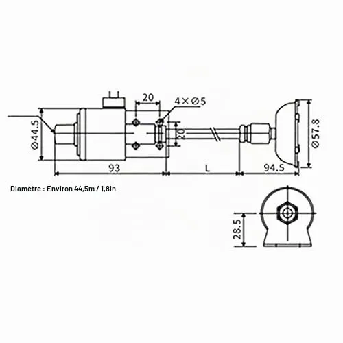 Garosa pompe huile électromagnétique AC220V 13W inox